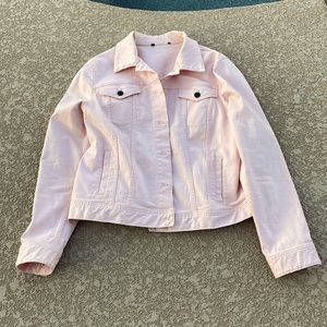 Pink Talbots jean jacket